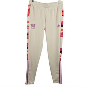 Adidas Women's Tiro x Thebe Magugu Side-Striped Pants Cream Size Medium